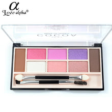 Load image into Gallery viewer, 6 Color Eye Shadow + 2 Color Eyebrow Powder Glitter