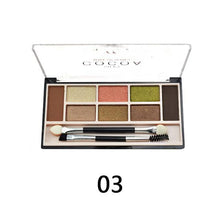 Load image into Gallery viewer, 6 Color Eye Shadow + 2 Color Eyebrow Powder Glitter