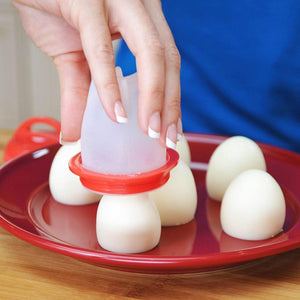 Egg Cooker - Cooking Hard Boil Eggs WITHOUT SHELLS 6PCS